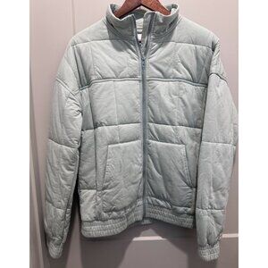 ALLFENIX Quilted Zip Jacket Small Sage Green Puffer 100% Cotton Australia